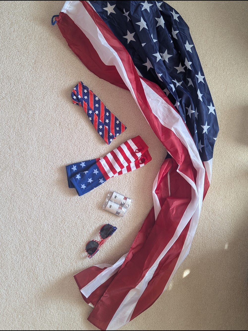 American Flag Themed Accessories Set